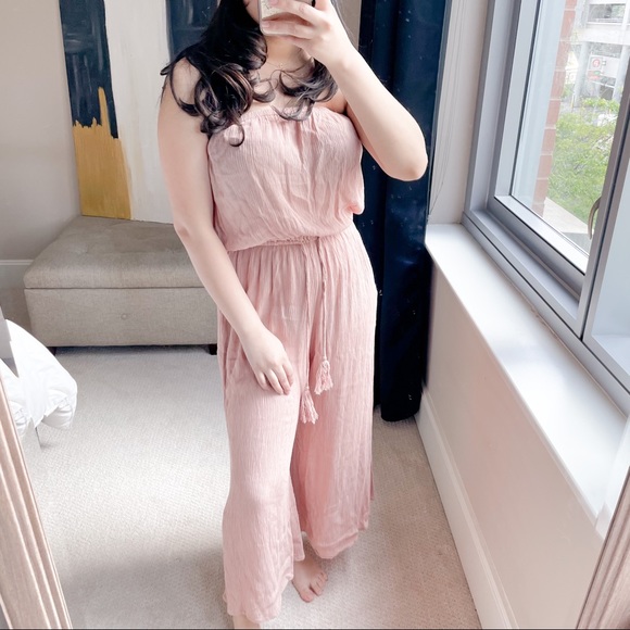 Elan Pants - Elan Pink Wide Leg Jumpsuit